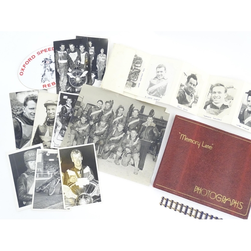 1970 - A photograph / scrapbook album containing a quantity of 20thC photographs relating to Oxford speedwa... 