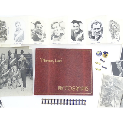 1970 - A photograph / scrapbook album containing a quantity of 20thC photographs relating to Oxford speedwa... 