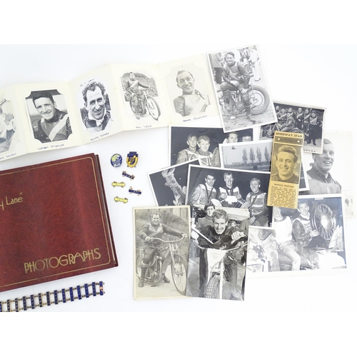 1970 - A photograph / scrapbook album containing a quantity of 20thC photographs relating to Oxford speedwa... 