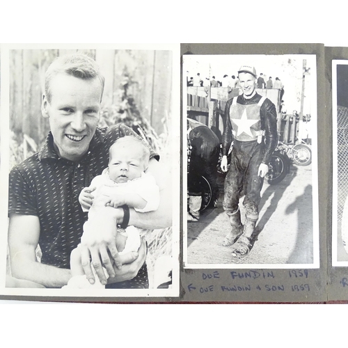 1970 - A photograph / scrapbook album containing a quantity of 20thC photographs relating to Oxford speedwa... 