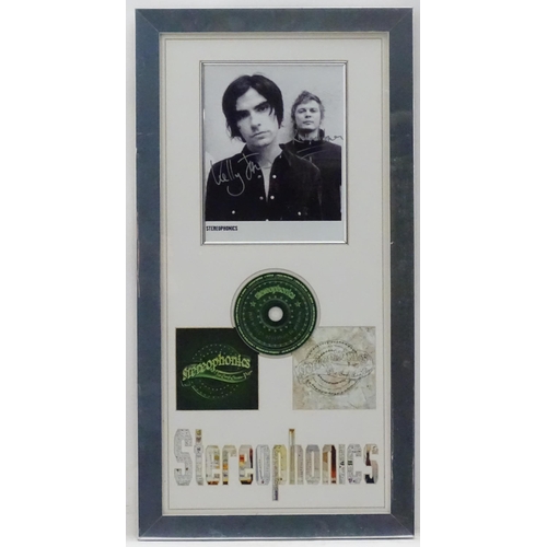 1975 - Pop Music memorabilia, Stereophonics, 'Just Enough Education to Perform' album : a framed diorama, i... 