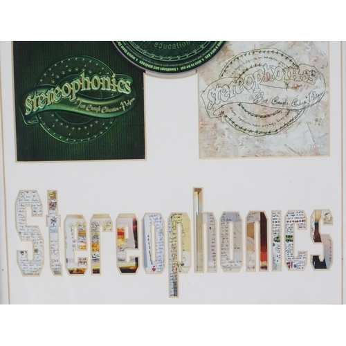 1975 - Pop Music memorabilia, Stereophonics, 'Just Enough Education to Perform' album : a framed diorama, i... 