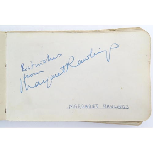 1966 - A 20thC autograph album containing signatures of various actors / actresses, boxers, musicians, come... 