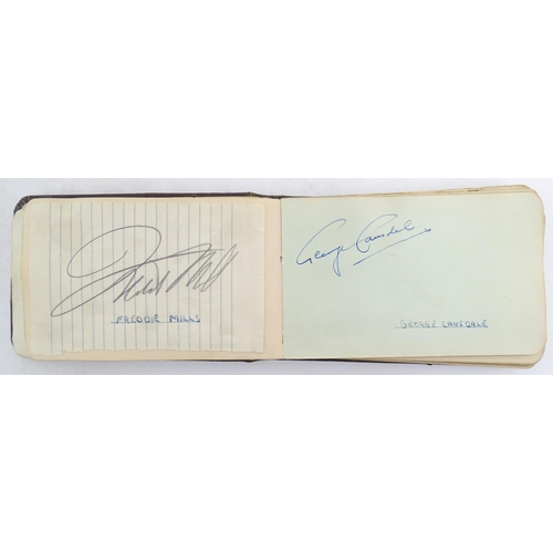 1966 - A 20thC autograph album containing signatures of various actors / actresses, boxers, musicians, come... 