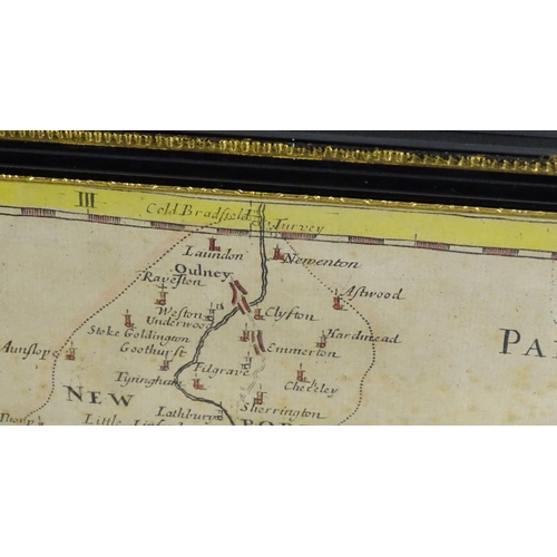 2033 - Map: An engraved map of Buckinghamshire after Robert Morden. Approx. 16 3/4