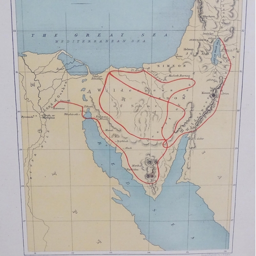 2041 - Maps: Three maps comprising a map of Palestine, titled Palestine in the Time of Our Saviour, with in... 