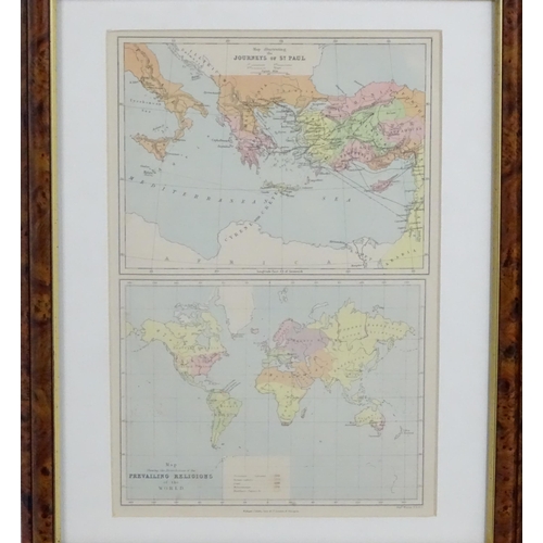 2041 - Maps: Three maps comprising a map of Palestine, titled Palestine in the Time of Our Saviour, with in... 