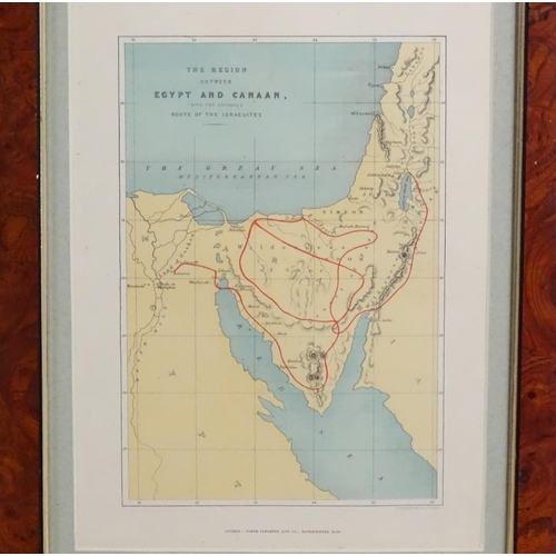 2041 - Maps: Three maps comprising a map of Palestine, titled Palestine in the Time of Our Saviour, with in... 