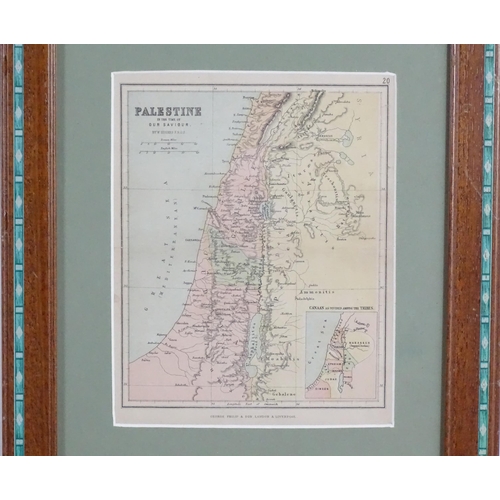 2041 - Maps: Three maps comprising a map of Palestine, titled Palestine in the Time of Our Saviour, with in... 