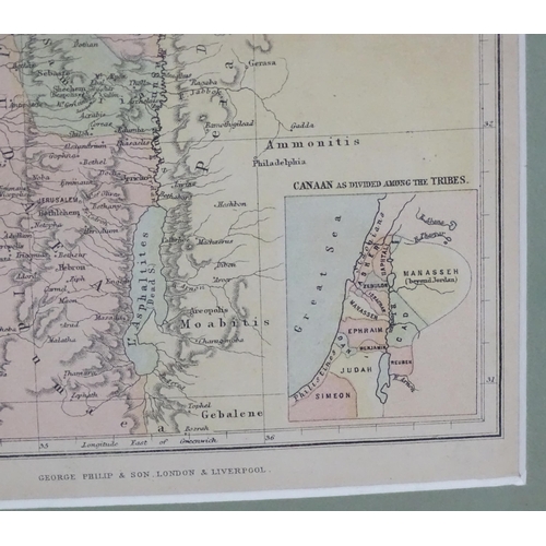 2041 - Maps: Three maps comprising a map of Palestine, titled Palestine in the Time of Our Saviour, with in... 