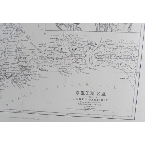 2046 - Maps: A lithographic map, titled Russia in Asia, after Edward Weller. Published in Blackie's The Com... 