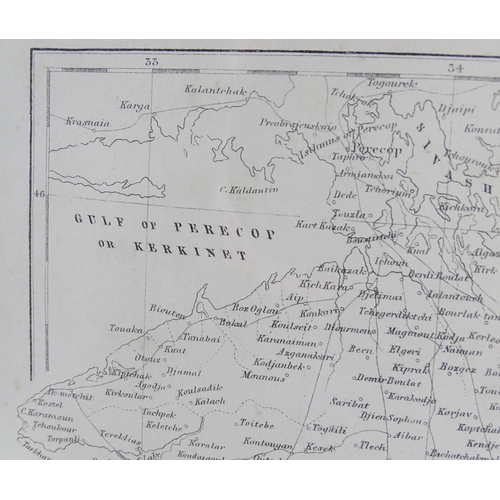 2046 - Maps: A lithographic map, titled Russia in Asia, after Edward Weller. Published in Blackie's The Com... 