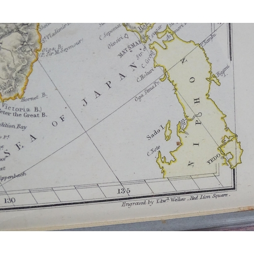 2046 - Maps: A lithographic map, titled Russia in Asia, after Edward Weller. Published in Blackie's The Com... 