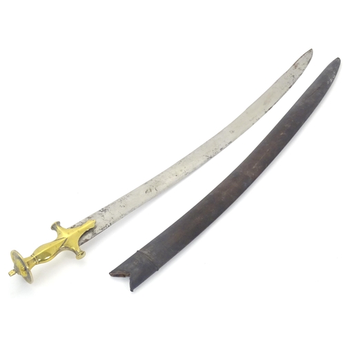 1800 - Militaria / Arms & Armour : a late 19th / early 20thC Indian Talwar sword, the 33