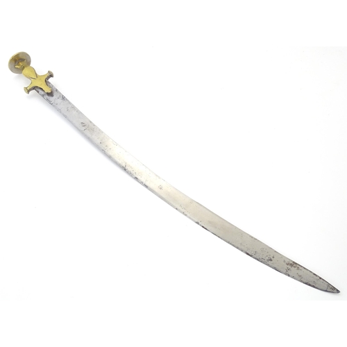 1800 - Militaria / Arms & Armour : a late 19th / early 20thC Indian Talwar sword, the 33