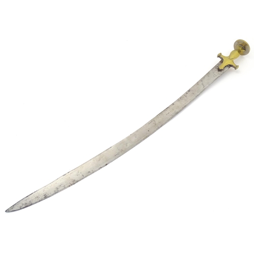 1800 - Militaria / Arms & Armour : a late 19th / early 20thC Indian Talwar sword, the 33