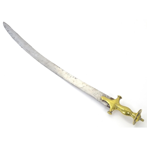 1800 - Militaria / Arms & Armour : a late 19th / early 20thC Indian Talwar sword, the 33