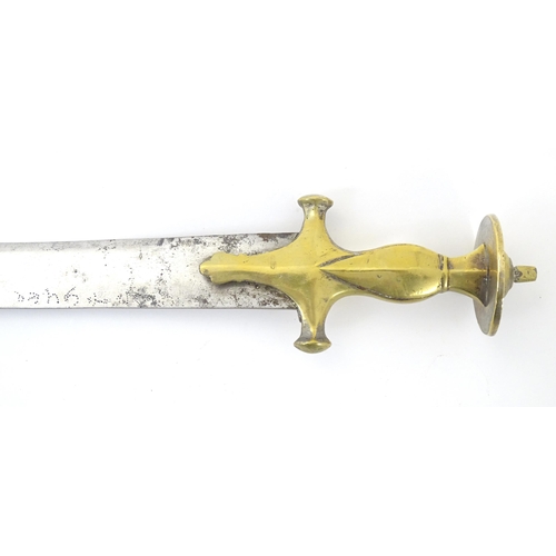 1800 - Militaria / Arms & Armour : a late 19th / early 20thC Indian Talwar sword, the 33