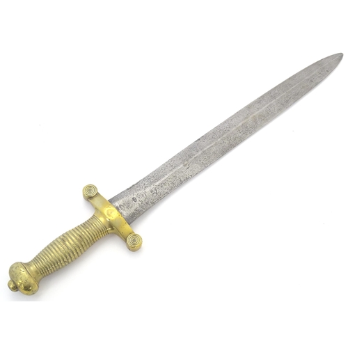 1802 - Militaria / Arms & Armour : a 19thC French Infantry M1831 Gladius 'Coupe Choux' short sword, 18 3/4