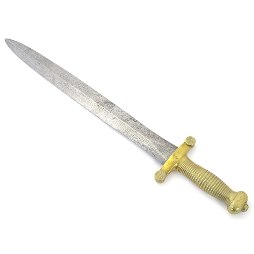 1802 - Militaria / Arms & Armour : a 19thC French Infantry M1831 Gladius 'Coupe Choux' short sword, 18 3/4