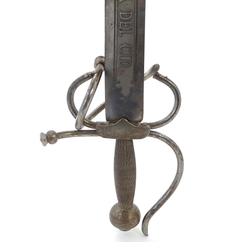 1803 - Militaria / Arms & Armour : two 20thC Spanish swords, comprising a Colada (with 33 3/4