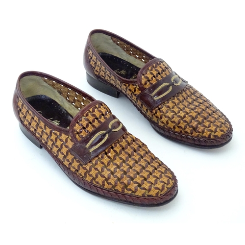 1979 - Vintage fashion / clothing: 3 pairs of continental men's slip on shoes with leather soles. Including... 