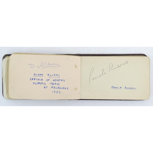 1966 - A 20thC autograph album containing signatures of various actors / actresses, boxers, musicians, come... 