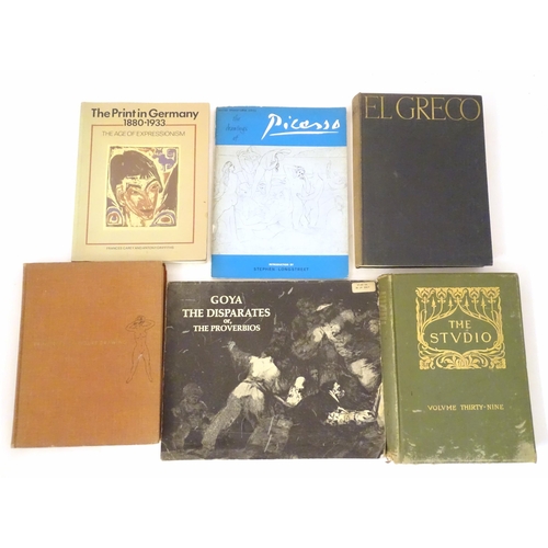 36 - Books: Six assorted art books comprising The Print in Germany 1880-1933 - The Age of Expressionism, ... 