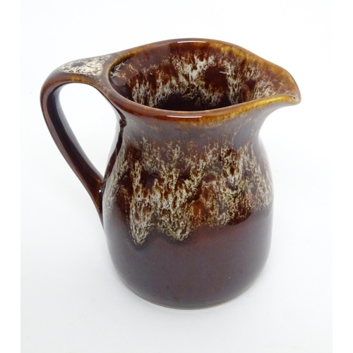 58 - Cornish studio pottery tea wares by Kernewek Pottery, comprising teapot, milk jug, sugar bowl and tw... 