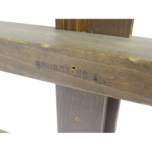 105 - An adjustable artist's easel, marked Bourgeois Aine.