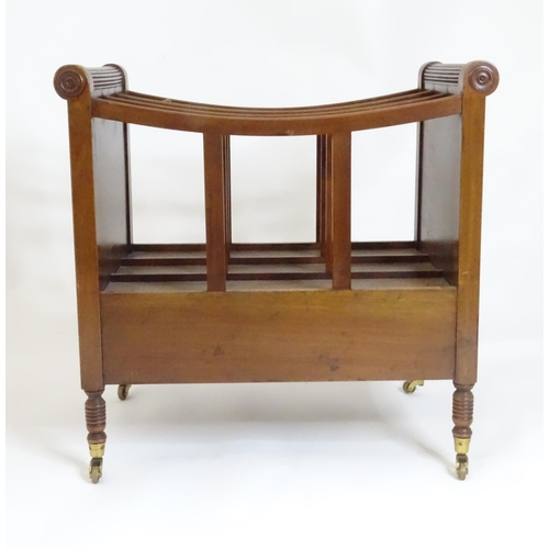 17 - A mahogany canterbury with single drawer, approx 20