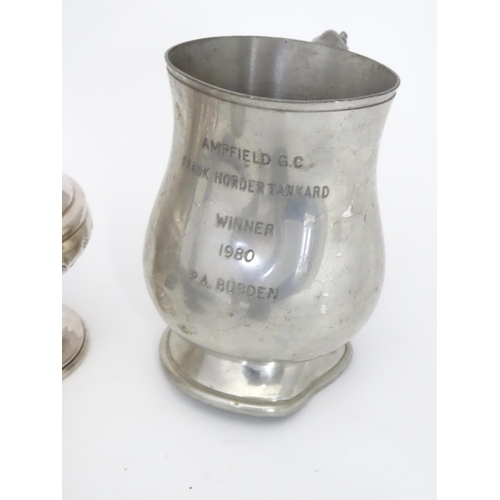 955 - A quantity of assorted silver plated wares to include salvers, caster, mustard pot etc