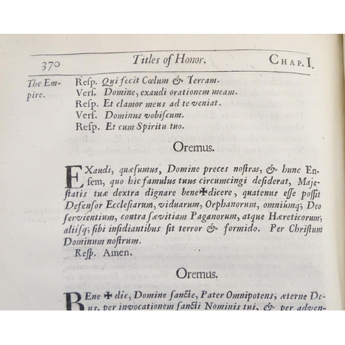 1109 - Book: Titles of Honor / Honour, by John Selden. Printed by E. Tyler and R. Holt for Thomas Dring, Lo... 