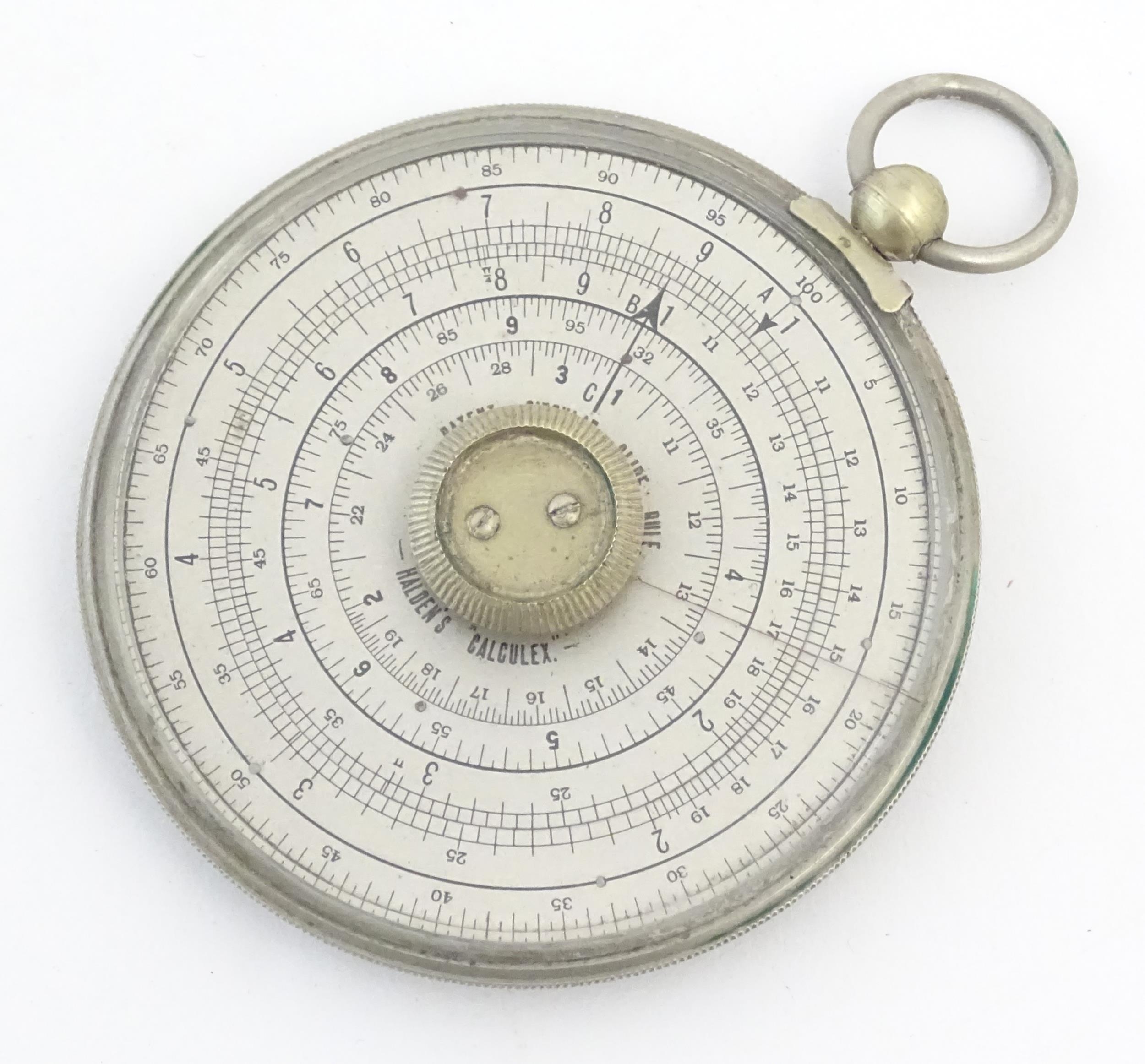 a-20thc-halden-calculex-circular-slide-rule-calculator-with-original