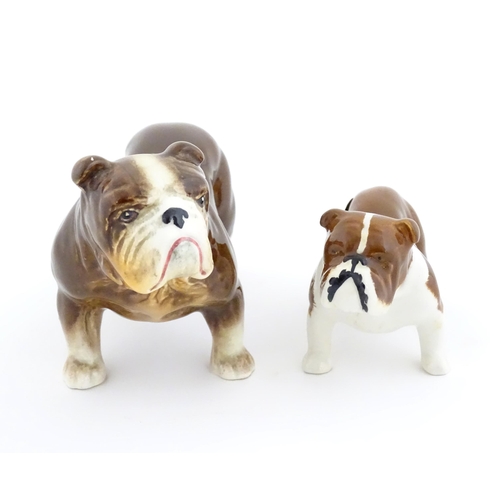 111 - A Beswick model of a British bulldog, Bosun, model no. 1731. Together with a Sylvac model of a bulld... 