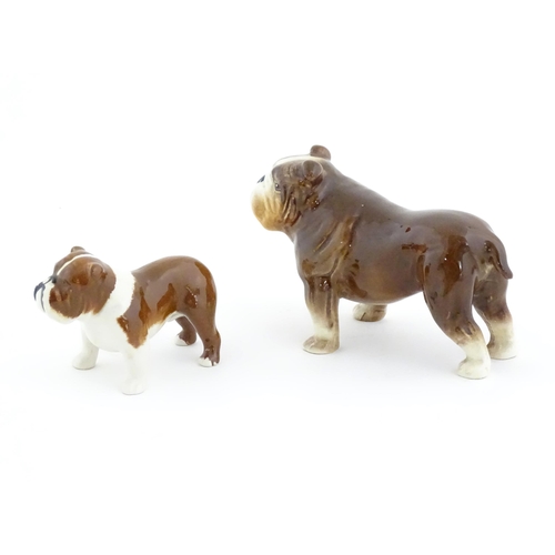 111 - A Beswick model of a British bulldog, Bosun, model no. 1731. Together with a Sylvac model of a bulld... 