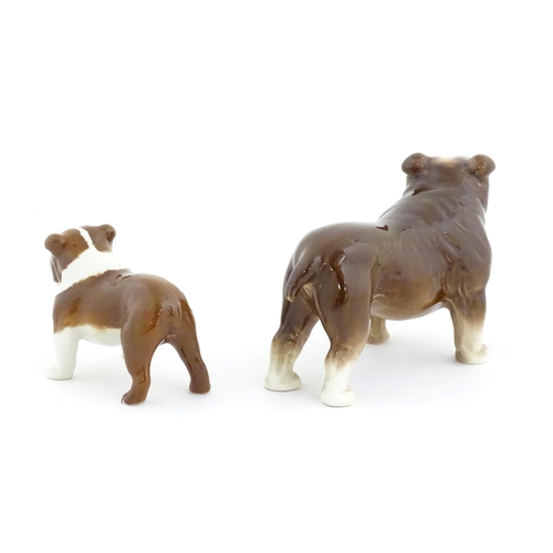 111 - A Beswick model of a British bulldog, Bosun, model no. 1731. Together with a Sylvac model of a bulld... 