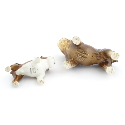 111 - A Beswick model of a British bulldog, Bosun, model no. 1731. Together with a Sylvac model of a bulld... 