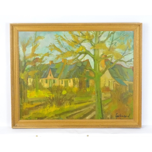 1840 - Christian Ferdinand, 20th century, Oil on canvas, Gardens in Autumn. Signed lower right and titled t... 