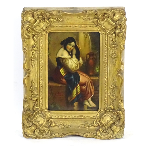 1854 - Late 19th / early 20th century, Italian School, Oil on board, A pair of portraits, one depicting a T... 