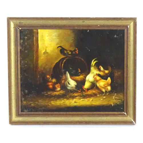 1860 - Manner of Otto Scheuerer (1862-1934), 20th century, Continental School, Oil on panel, A barn scene w... 