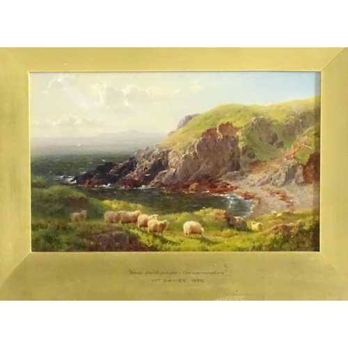 1870 - William Davies (fl. 1890-1910), Oil on board, Rhos Porthychain, Carnarvonshire / Caernarvonshire, A ... 