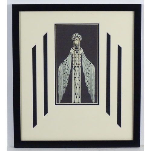 1988 - After Erte - Romain de Tirtoff (1892-1990), Colour print, Byzantine, A portrait of a woman wearing a... 