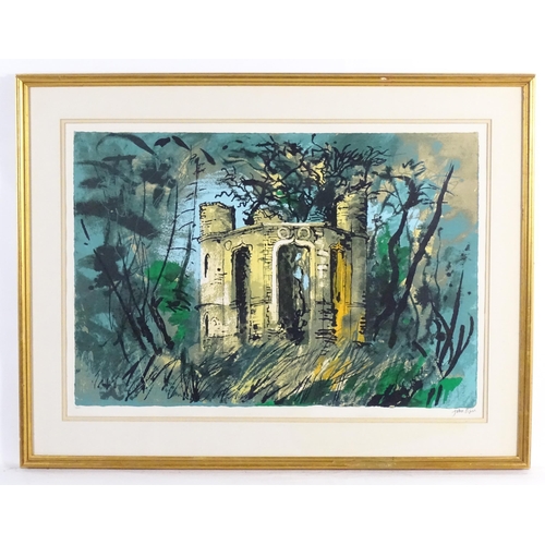 1993 - After John Piper (1903-1992), Limited edition screen print, Dinton Folly, Buckinghamshire. Signed an... 