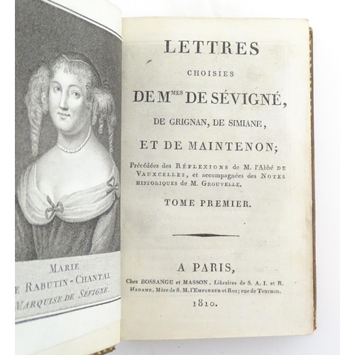 1110 - Book: Lettres Choisies de Mmes de Sevigne, de Grignan, de Simiane et de Maintenon. Published by Boss... 