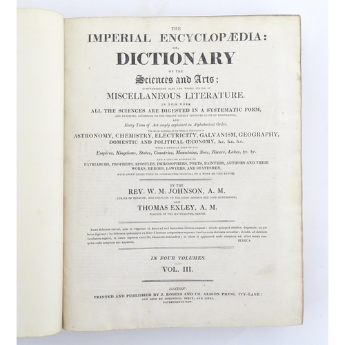 1121 - Books: The Imperial Encyclopaedia of the Sciences and Arts, Volumes 1 - 4, by Rev. W. M. Johnson and... 