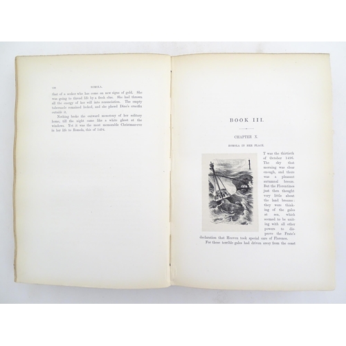 1123 - Books: Romola, Volumes 1 & 2, by George Eliot. Published by Smith, Elder & Co. London, 1880 (2)