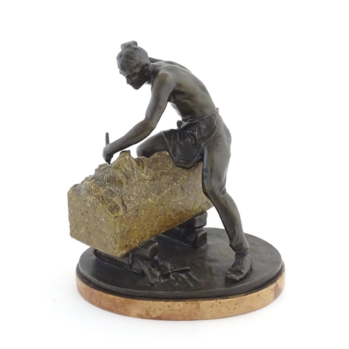 1204 - After Bruno Zach (1891-1935), Ukrainian School, Bronze, Der Steinmetz / The Stonemason, A bronze scu... 