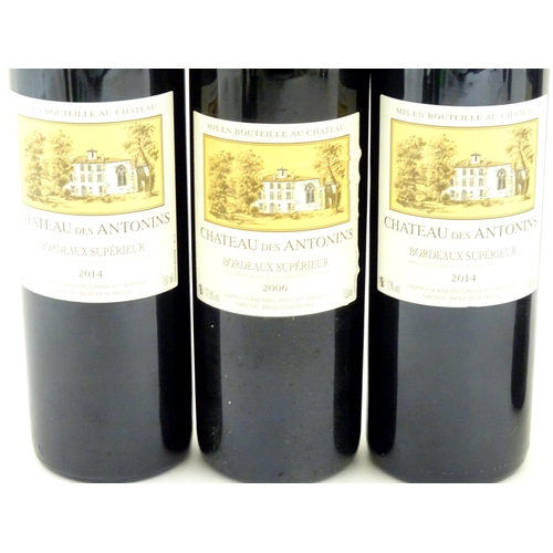 1036 - Red Wine : Twelve 750ml bottles of red wine to include three bottles of Chateau des Antonins Bordeau... 