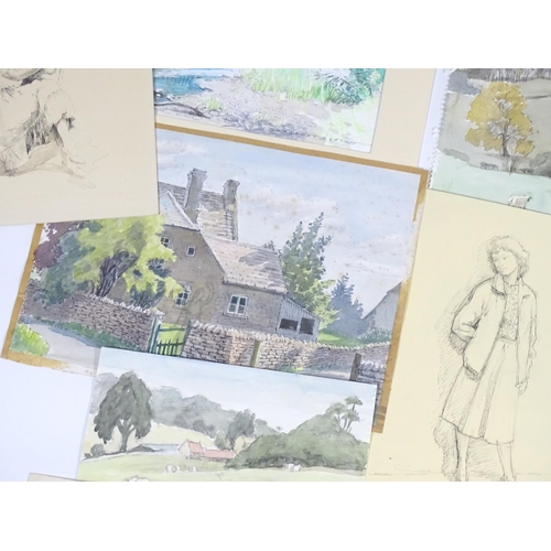 A Quantity Of 20th Century Watercolours And Drawings By Margaret Seaton